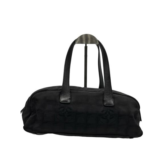 Chanel  Nylon Travel Bowler Bag Black*RARE Shape! GREAT SHAPE! DEAL! - Picture 1 of 16